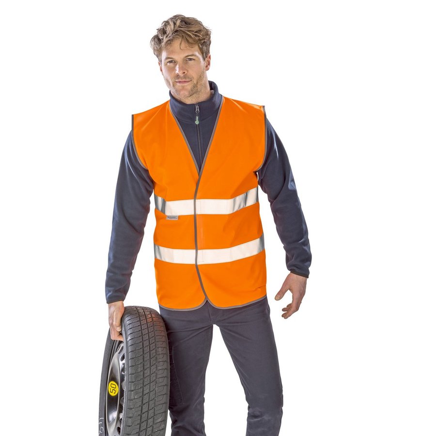 Result Safe-Guard Motorist Sicherheitsweste mit 3M Reflektoren, Fluorescent Orange XXL, RT211