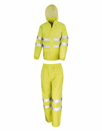 Result Safe-Guard High-Visibility Waterproof Suit Stormdri, Fluorescent Yellow S, RT216