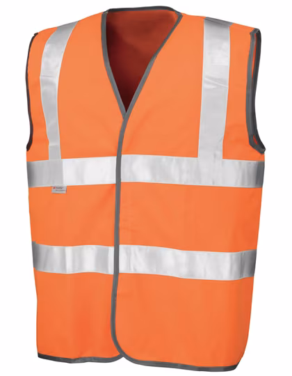Result Safe-Guard Gilet di sicurezza fluorescente con riflettenti 3M, Fluorescent Orange S/M, RT21A