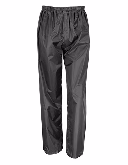 Result Core Pantalon de pluie imperméable enfant avec boutons pression, Black XS (3-4), RT226J