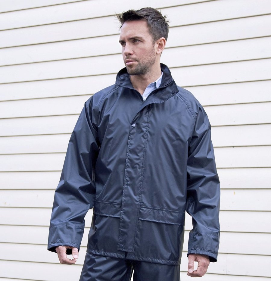 Result Core Wasserdichte Herren-Regenjacke mit Kapuze, Black XXL, RT227
