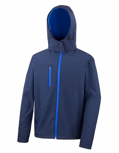 Result Core Veste softshell avec capuche pour hommes, Navy/Royal S, RT230M