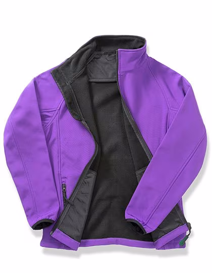 Result Core Printable Softshell Jacket with Microfleece, Purple/Black 4XL, RT231