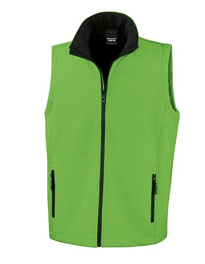 Result Core Printable Soft Shell Bodywarmer Yellow/Black XXL (RT232)