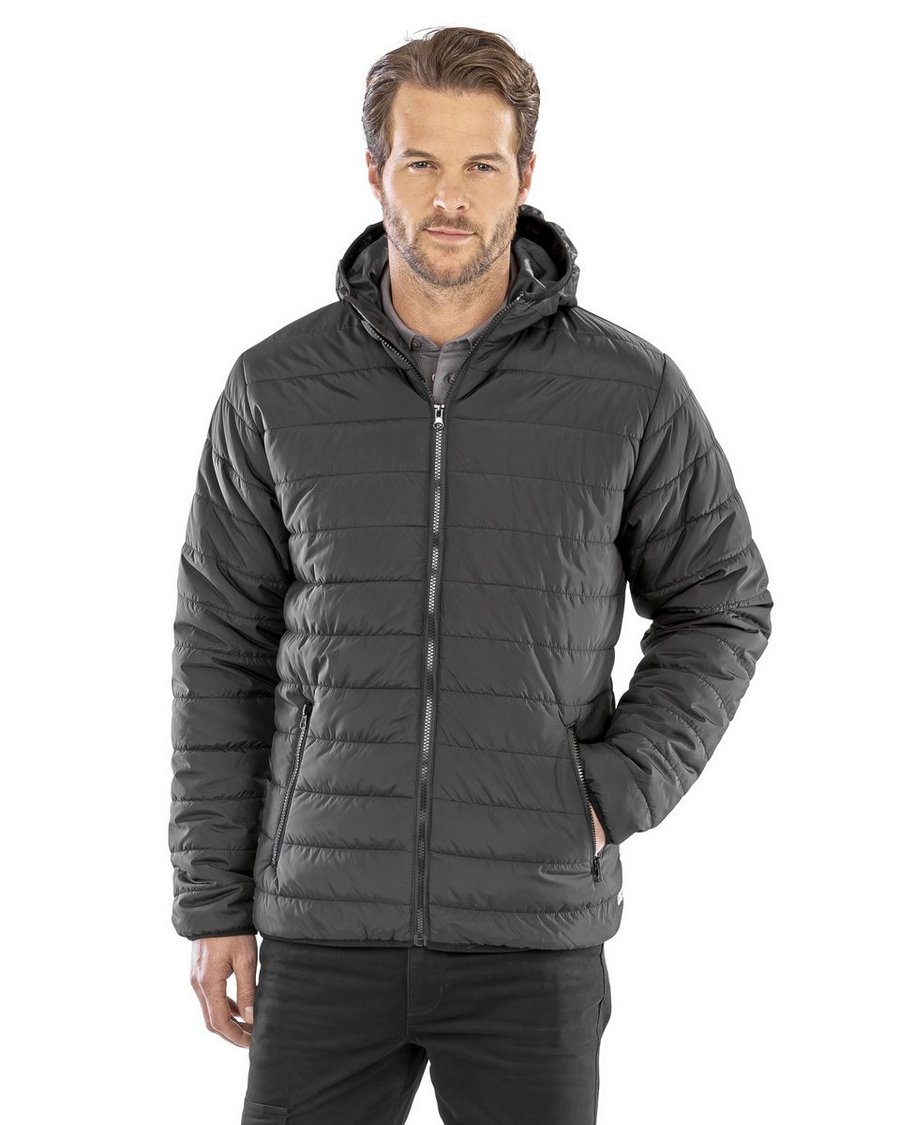 Result Core Wasserabweisende Soft Padded Jacke, Black/Black XS, RT233