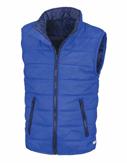 Result Core Bodywarmer jeune matelassé souple avec réflecteurs, Royal/Navy XXL (13-14), RT234Y