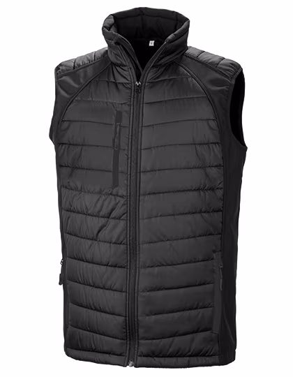 Result Genuine Recycled Recycled Compass Softshell Vest Men, Navy/Yellow L, RT238