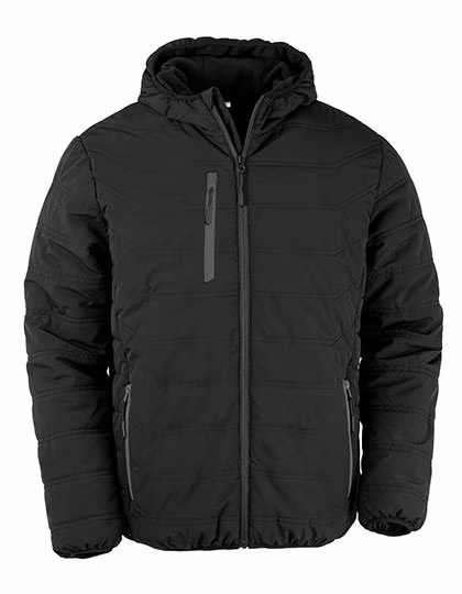 Result Genuine Recycled Recycled Winter Jacket with Fleece Padding, Black/Red S, RT240