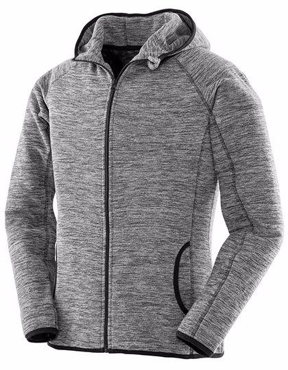 SPIRO Giacca in pile con Cappuccio e Zip da Donna, Marl Grey/Black XS, RT245F