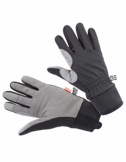 SPIRO Sportliche Langfingerhandschuhe mit Grip, Black/Grey S, RT258