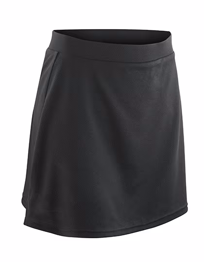 SPIRO Atmungsaktiver Damen-Skort mit Sport Pant, Black S (36), RT261F