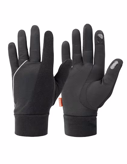 SPIRO Gants de course Elite avec fonction écran tactile, Black L, RT267