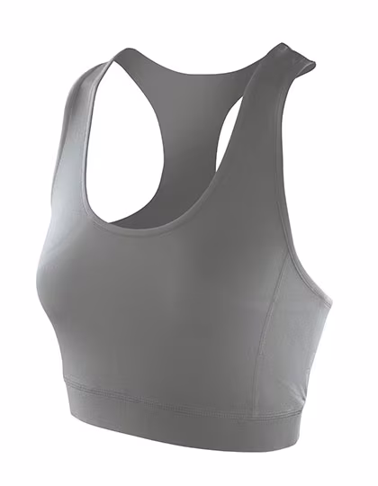 SPIRO Impact Softex® Crop Top with Racerback, Cloudy Grey XS (8), RT282F