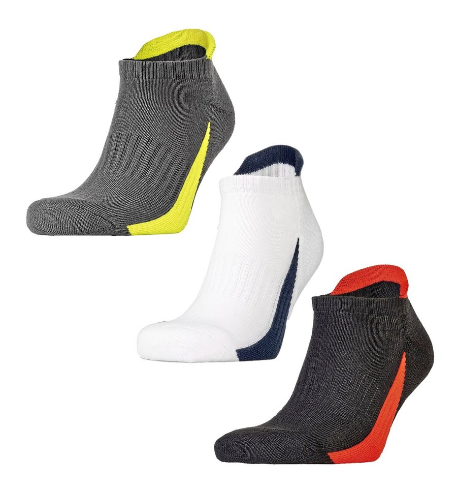 SPIRO Niedrig geschnittene Sportsocken im 3er Pack, Black/Red L/XL, RT293X