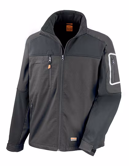 Result Work-Guard Sabre Stretch Softshelljacke mit Fleece, Black/Black XL, RT302