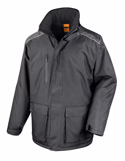 Result Work-Guard Long manteau Vostex imperméable avec capuche, Black S, RT305
