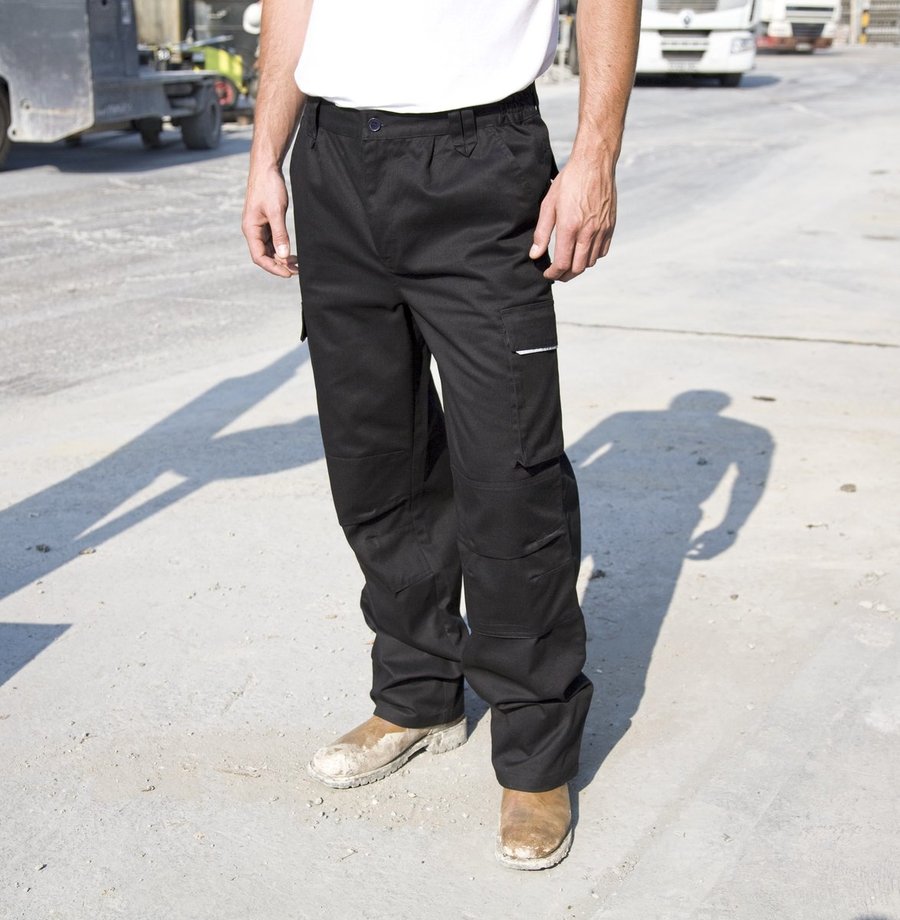 Result Work-Guard Arbeitsbundhose mit Cargotasche und Reflexen, Grey 32/34 (S), RT308