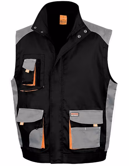 Result Work-Guard Wasserabweisende Arbeitsweste mit Reißverschluss, Black/Grey XS, RT317