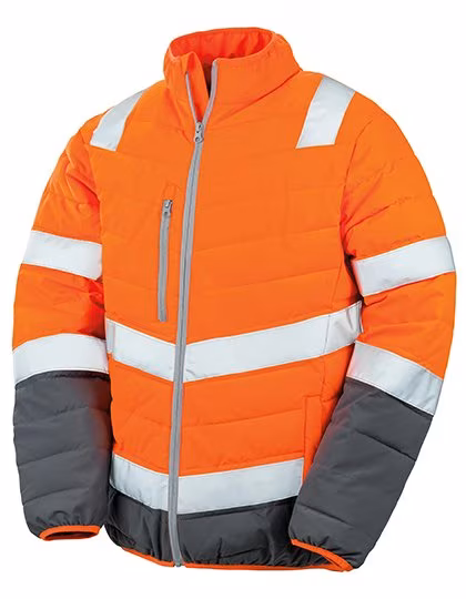Result Safe-Guard Sicherheitsjacke mit reflektierenden Streifen in, Fluorescent Orange/Grey S, RT325