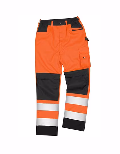 Result Safe-Guard Safety Cargo Trousers with Reflective Stripes, Fluorescent Orange 3XL, RT327