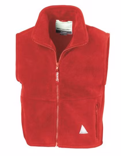Result Fleece Vest with Anti-Pilling Effect for Kids, Red L (10-12), RT37Y