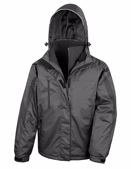 Result Veste 3-en-1 avec softshell pour hommes, Red/Black M, RT400