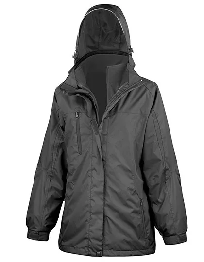 Result 3-in-1-Journey-Jacke mit Softshell für Damen, Black/Black 3XL (20/46), RT400F