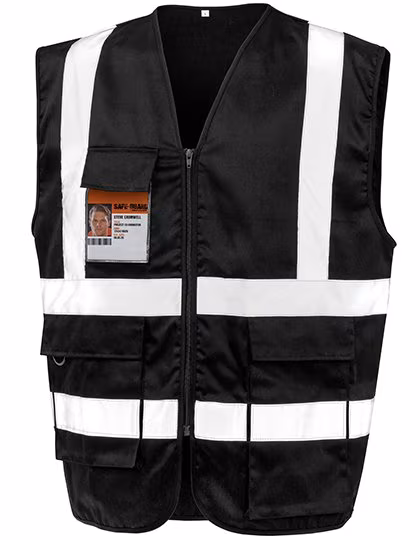 Result Safe-Guard Gilet di sicurezza con strisce riflettenti, Navy M, RT477