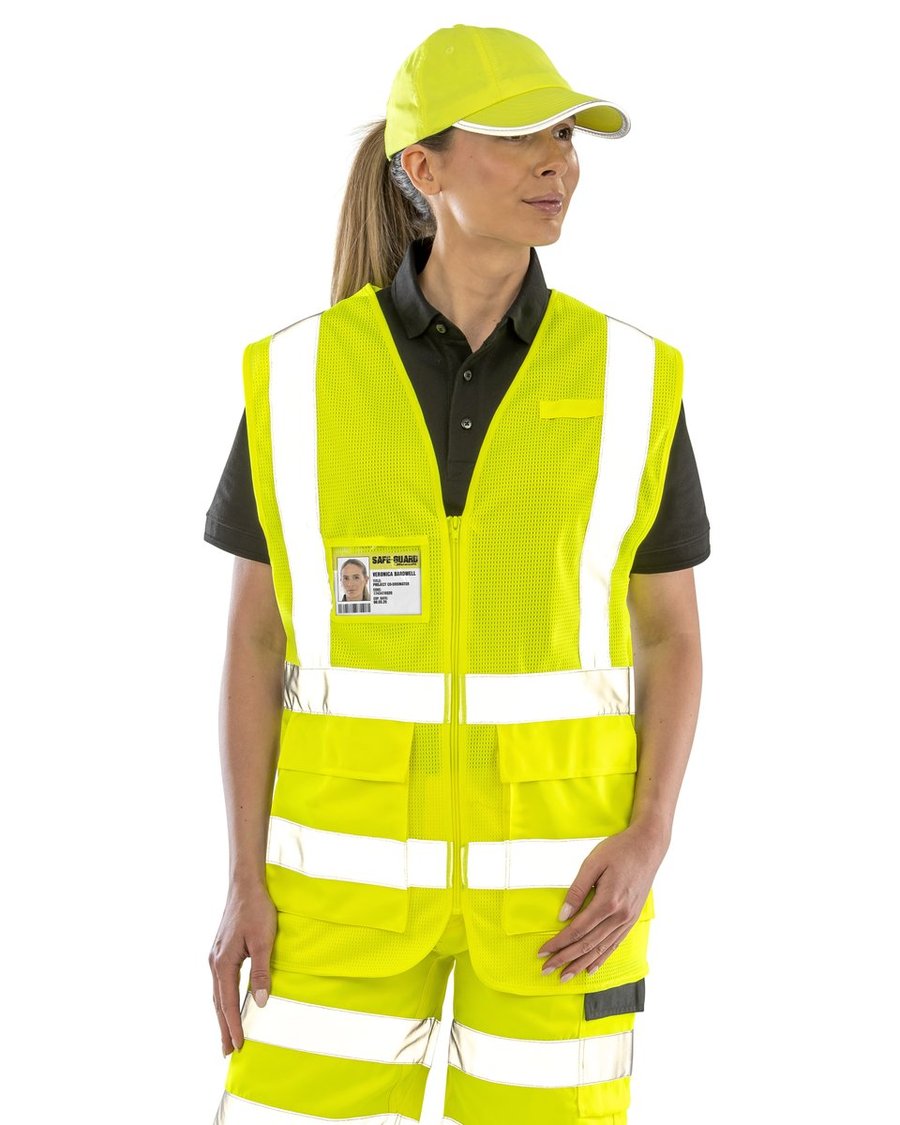 Result Safe-Guard Atmungsaktive Sicherheitsweste mit Reflektoren, Fluorescent Orange S, RT479
