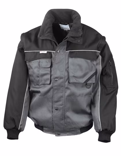 Result Work-Guard Zip Sleeve Jacket with Detachable Sleeves, Royal/Navy XL, RT71