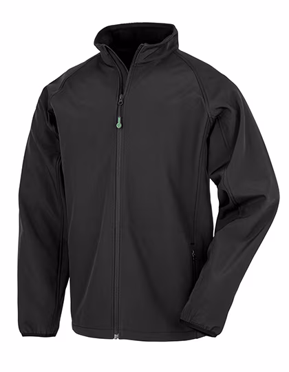 Result Genuine Recycled Recycled Softshell Jacket with Branding Option, Black L, RT901