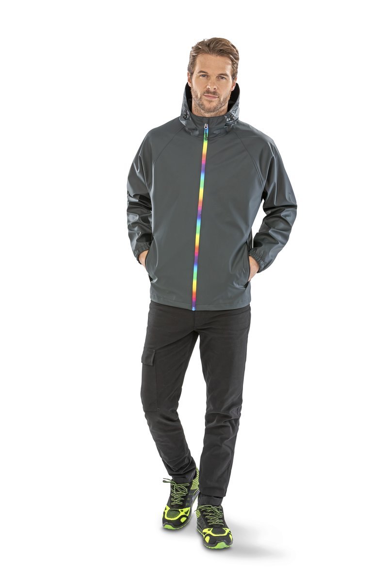 Result Genuine Recycled Regenjacke Prism aus recyceltem Material, Black Olive XS, RT908