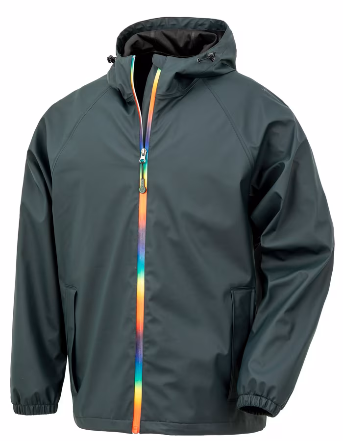 Result Genuine Recycled Veste de pluie Prism en matière recyclée, Black Olive XS, RT908