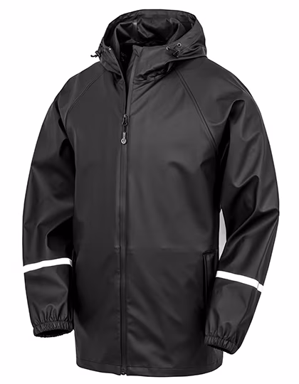 Prism PU Waterproof Veste with Reflective Bands & Recycled Backing
