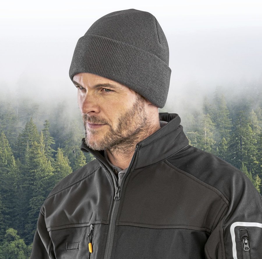 Result Genuine Recycled Recycled Thinsulate™ Beanie mit Isolierung, Black One Size, RT933