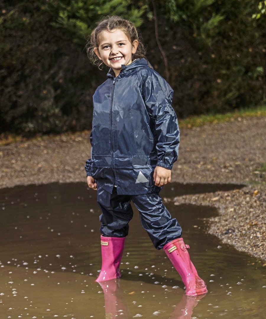 Result Wasserdichtes Kinderjacken- und Hosen-Set, Red S (5-6), RT95J