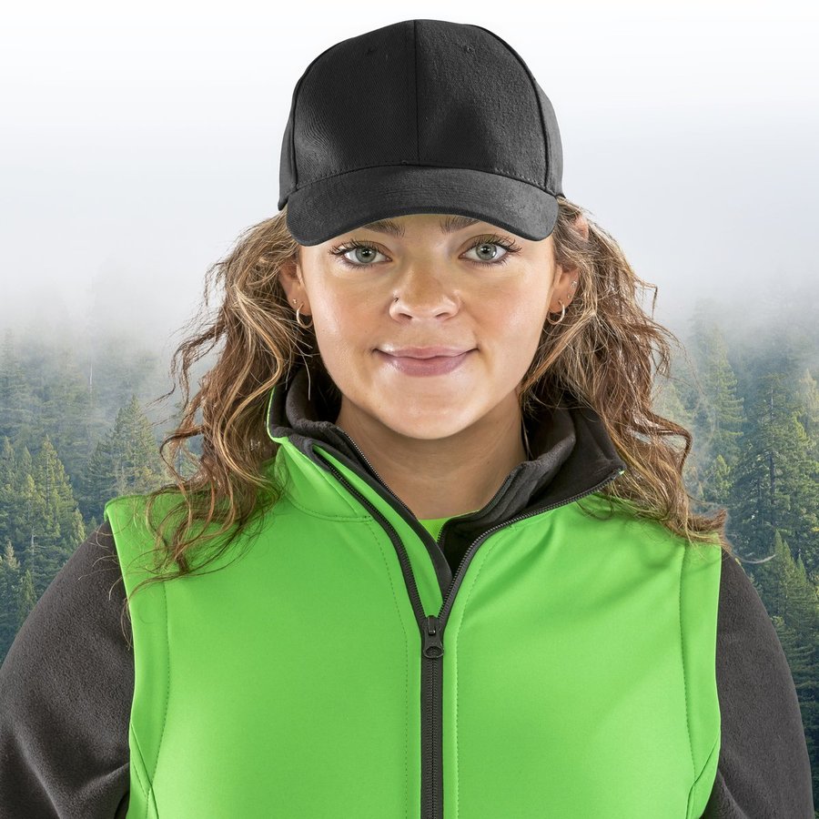 Result Genuine Recycled Recyceltes Low Profile Cap mit Klettverschluss, Black One Size, RT981