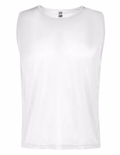 Roly Sport Chasuble d'entraînement Roma en mesh respirant, White 01 M, RY0417