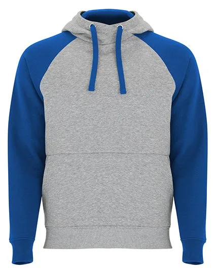 Roly Zweifarbiges Badet Kapuzen-Sweatshirt, Heather Grey 58/Royal Blue 05 3XL, RY1058