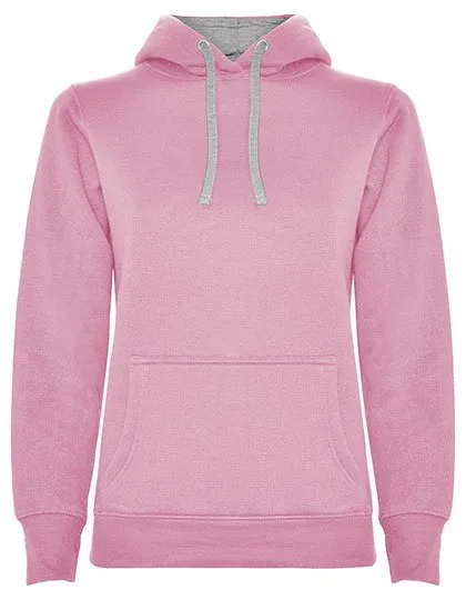 Roly Urban Kapuzen-Sweatshirt mit Daumenöffnungen für Damen, Light Pink 48/Heather Grey 58 XL, RY1068