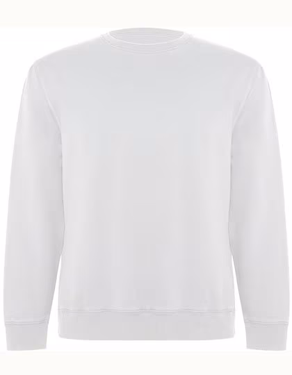 Roly Eco Batian Sweatshirt aus Bio-Baumwolle, White 01 L, RY1071