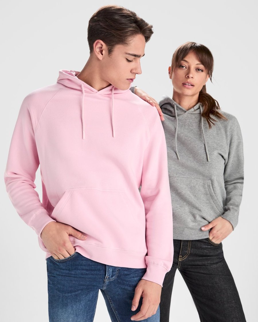 Roly Eco Bio-Baumwolle Kapuzen-Sweatshirt mit Tasche, Black 02 XS, RY1074