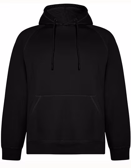 Roly Eco Bio-Baumwolle Kapuzen-Sweatshirt mit Tasche, Black 02 XS, RY1074