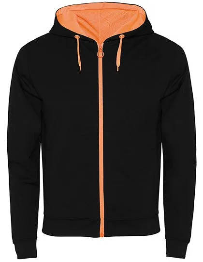Roly Fuji Sweat-Jacket Black 02/Fluor Orange 223 XXL (RY1105), RY1105