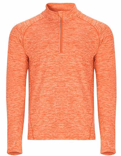 Roly Sport Sport-Sweatshirt Melbourne mit Half-Zip, Heather Orange 310 L, RY1113