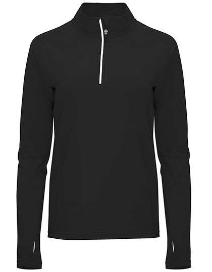 Roly Sport Sweatshirt Melbourne mit Half-Zip für Damen, Black 02 S, RY1114