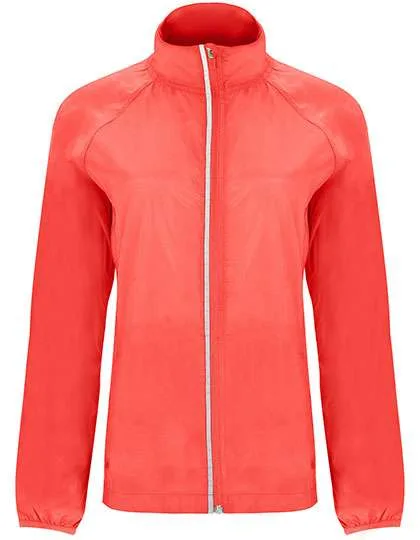 Roly Glasgow Windjacke mit Reißverschluss für Damen, Fluor Coral 234 M, RY5051