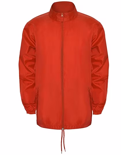 Roly Rain Jacket Island with Hood and Pockets, Red 60 S, RY5200