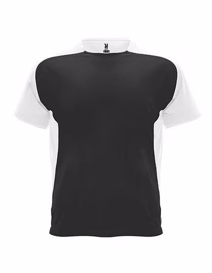 Roly Sport Bugatti T-Shirt mit Kontrasteinsätzen, Black 02/White 01 S, RY6399