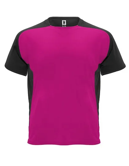 Roly Sport Bugatti T-Shirt mit Kontrasteinsätzen, Fuchsia 40/Black 02 M, RY6399